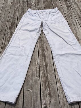 Mexx 100% Cotton White Wide Leg Pants